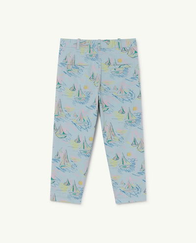 The Animals Observatory blue soft blue boats camel kids trousers