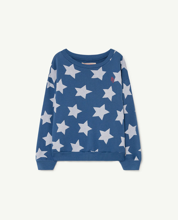 The Animal Observatory big bear sweatshirt blue stars - Sol Bebis