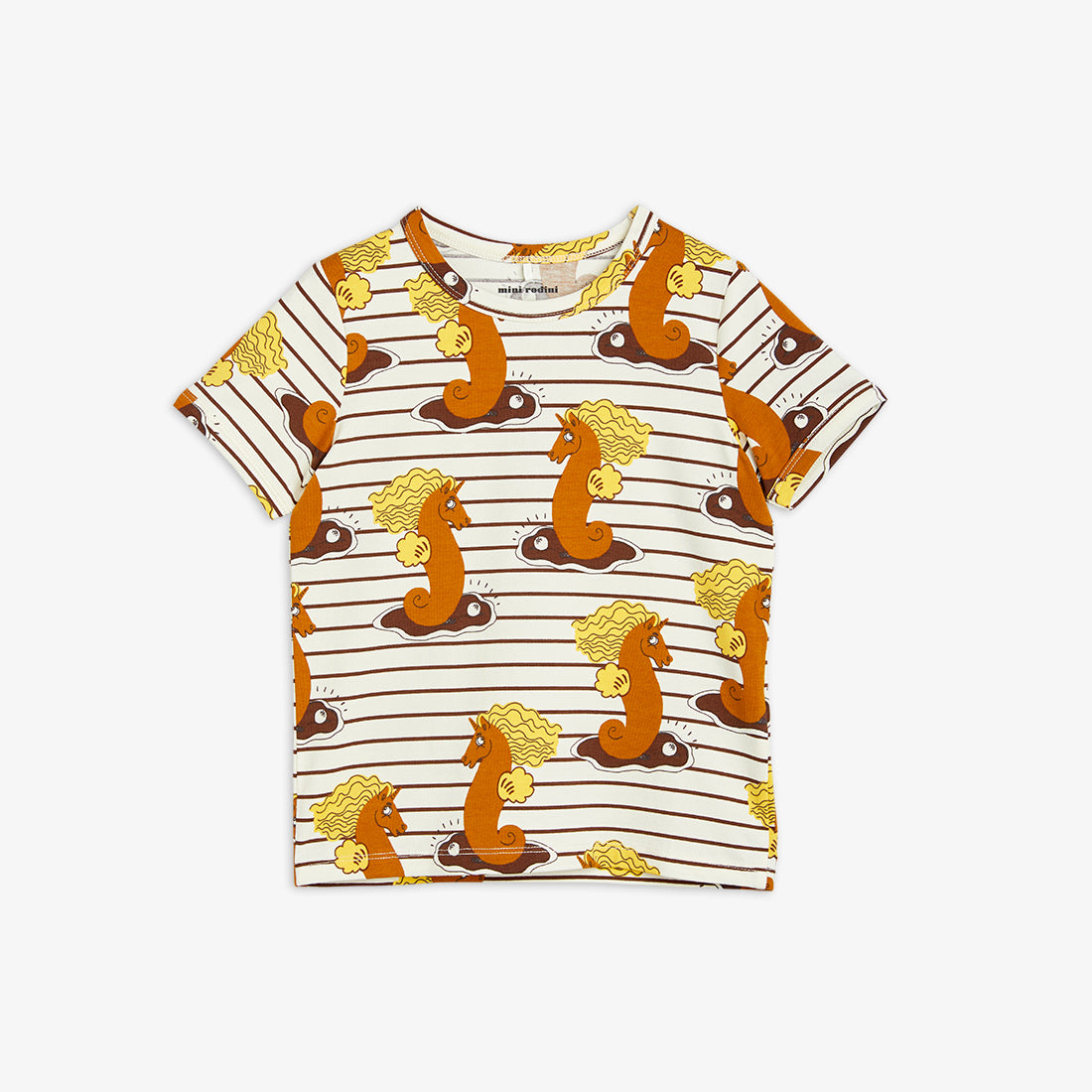 Mini Rodini Unicorn seahorse stripe yardage ss tee