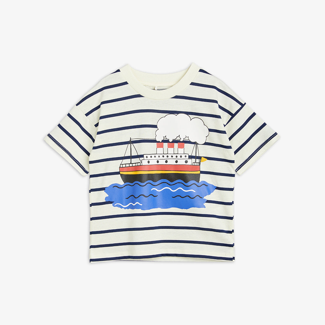 Mini Rodini Ferry stripe sp ss tee
