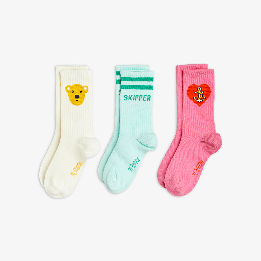 Mini Rodini Bon voyage 3-pack socks