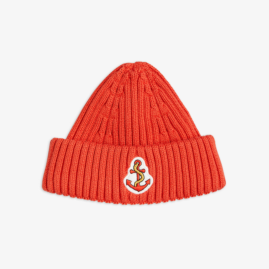 Mini Rodini Anchor short rib beanie