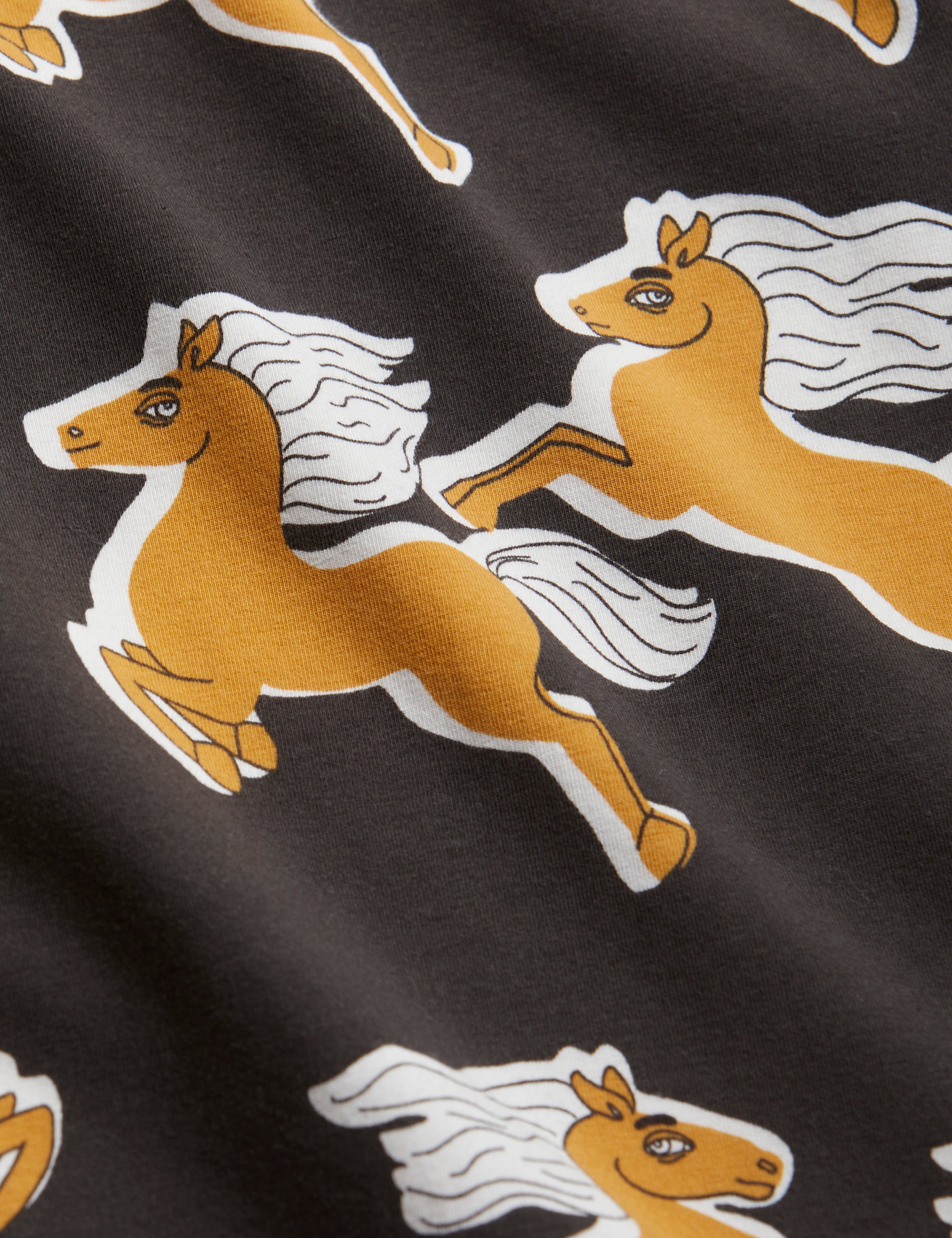 Mini Rodini Horses top black T-shirt