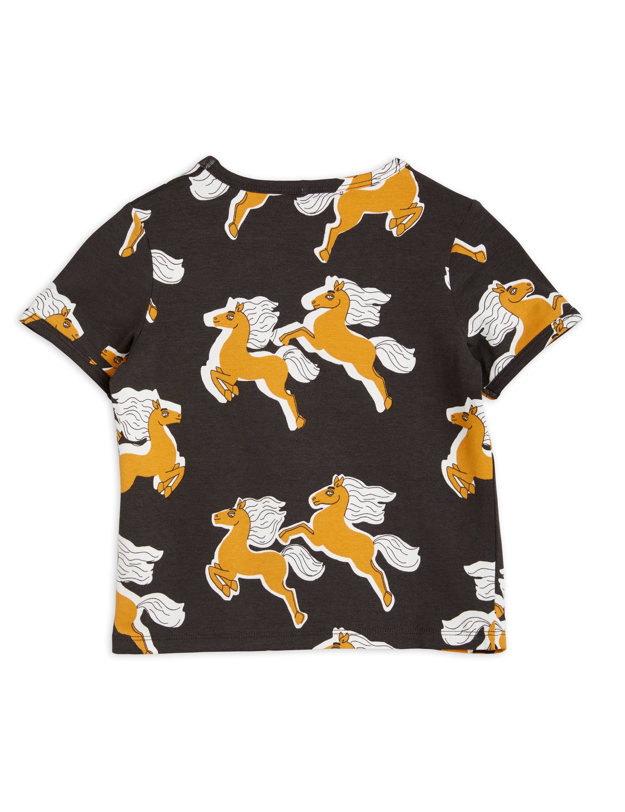 Mini Rodini Horses top black T-shirt
