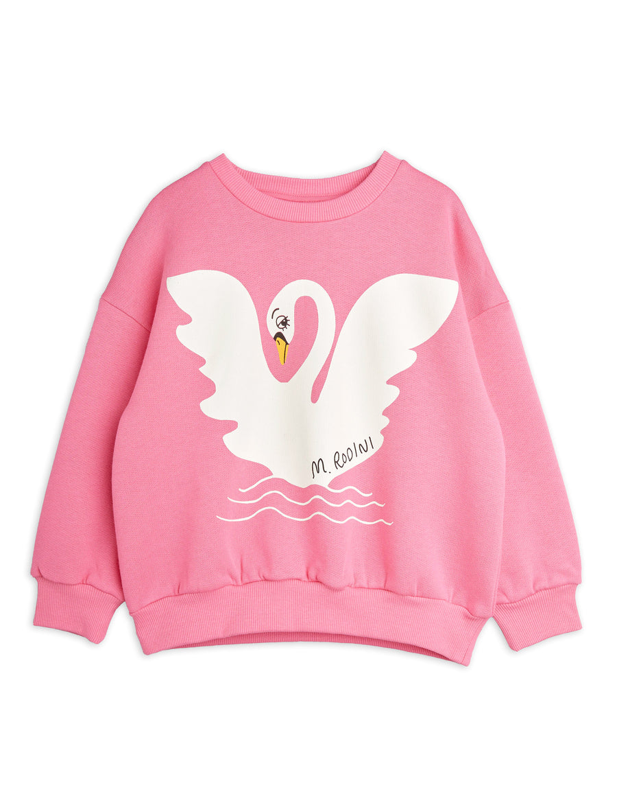 Mini Rodini Swan Sweatshirt Pink