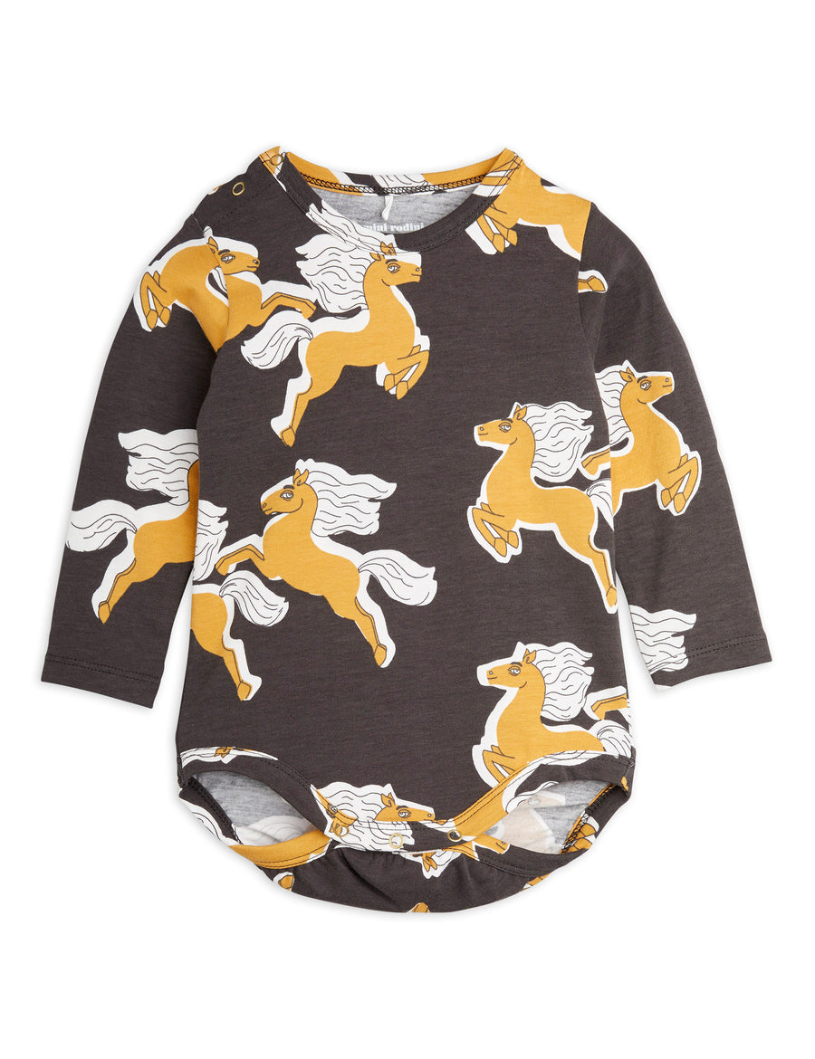 Mini Rodini Horses aop black Body