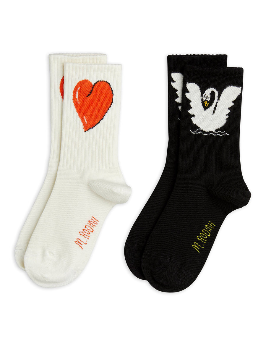 Mini Rodini swan socks two pack