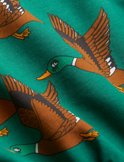 Mini Rodini Flying Ducks Sweatshirt Green