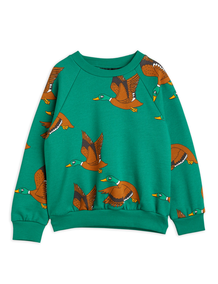 Mini Rodini Flying Ducks Sweatshirt Green
