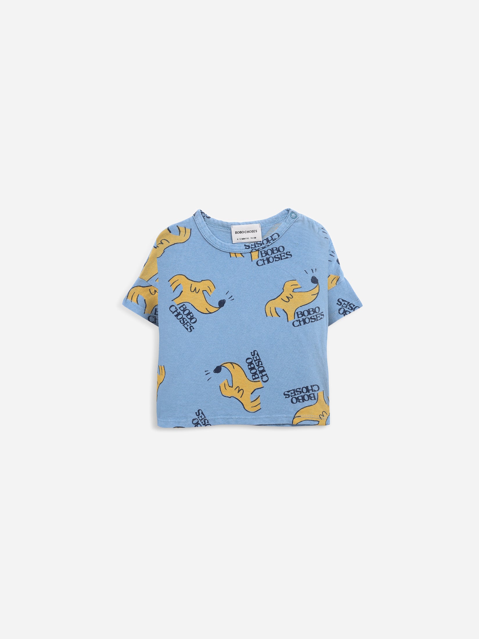 Bobo Choses sniffy dog all over short sleeve Baby Tee