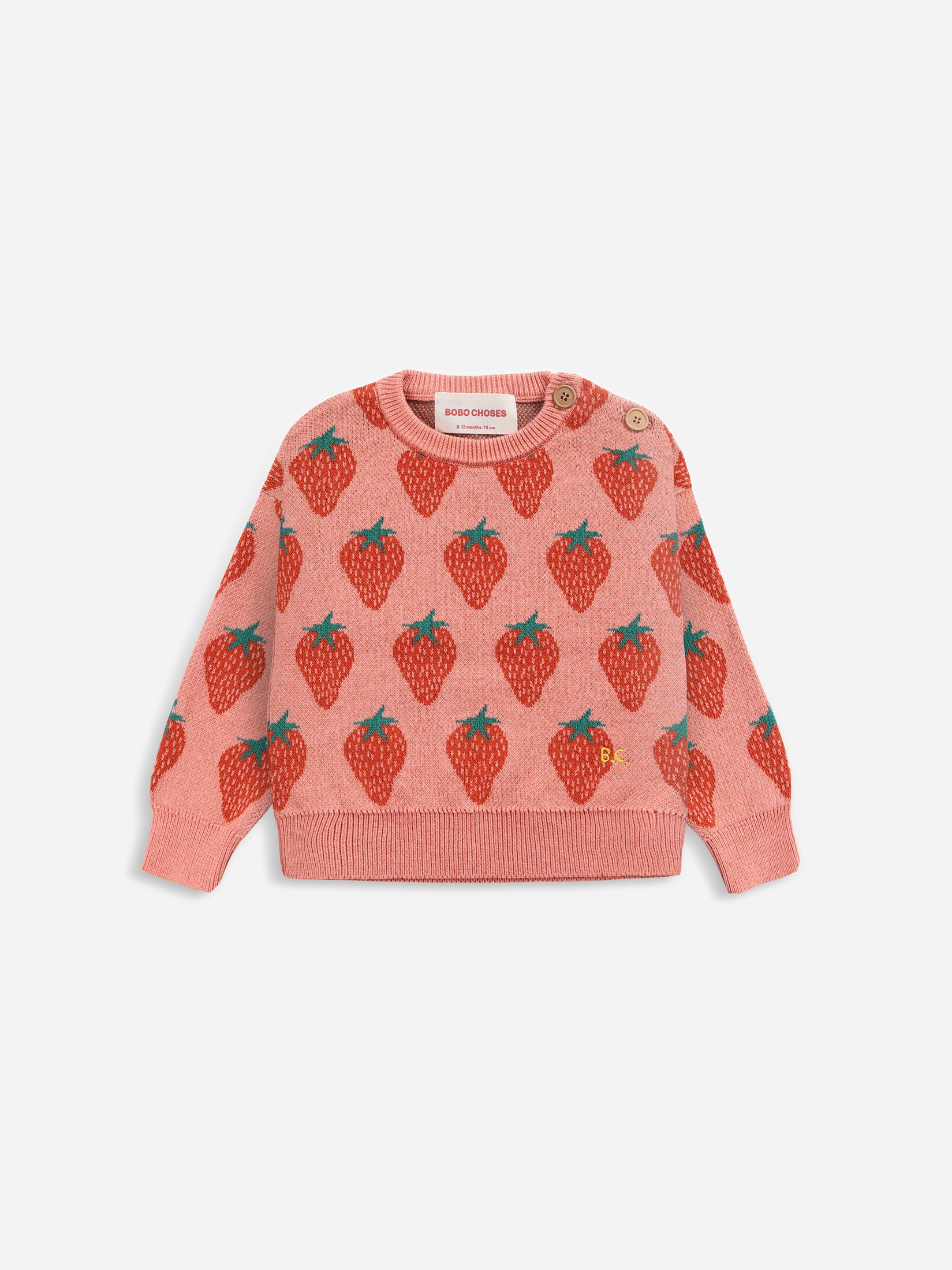 Bobo Choses Strawberry Jacquard Baby Jumper