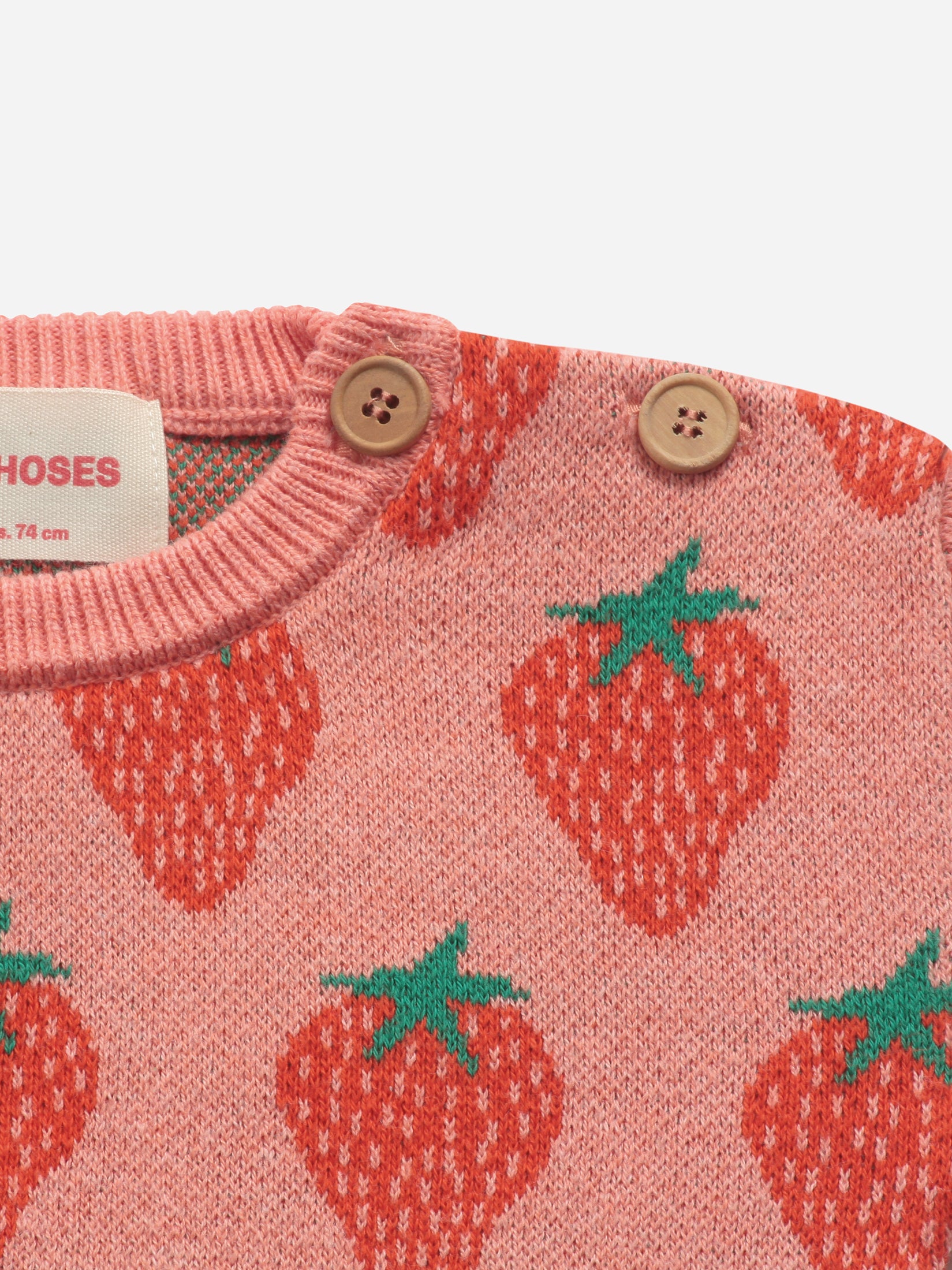 Bobo Choses Strawberry Jacquard Baby Jumper