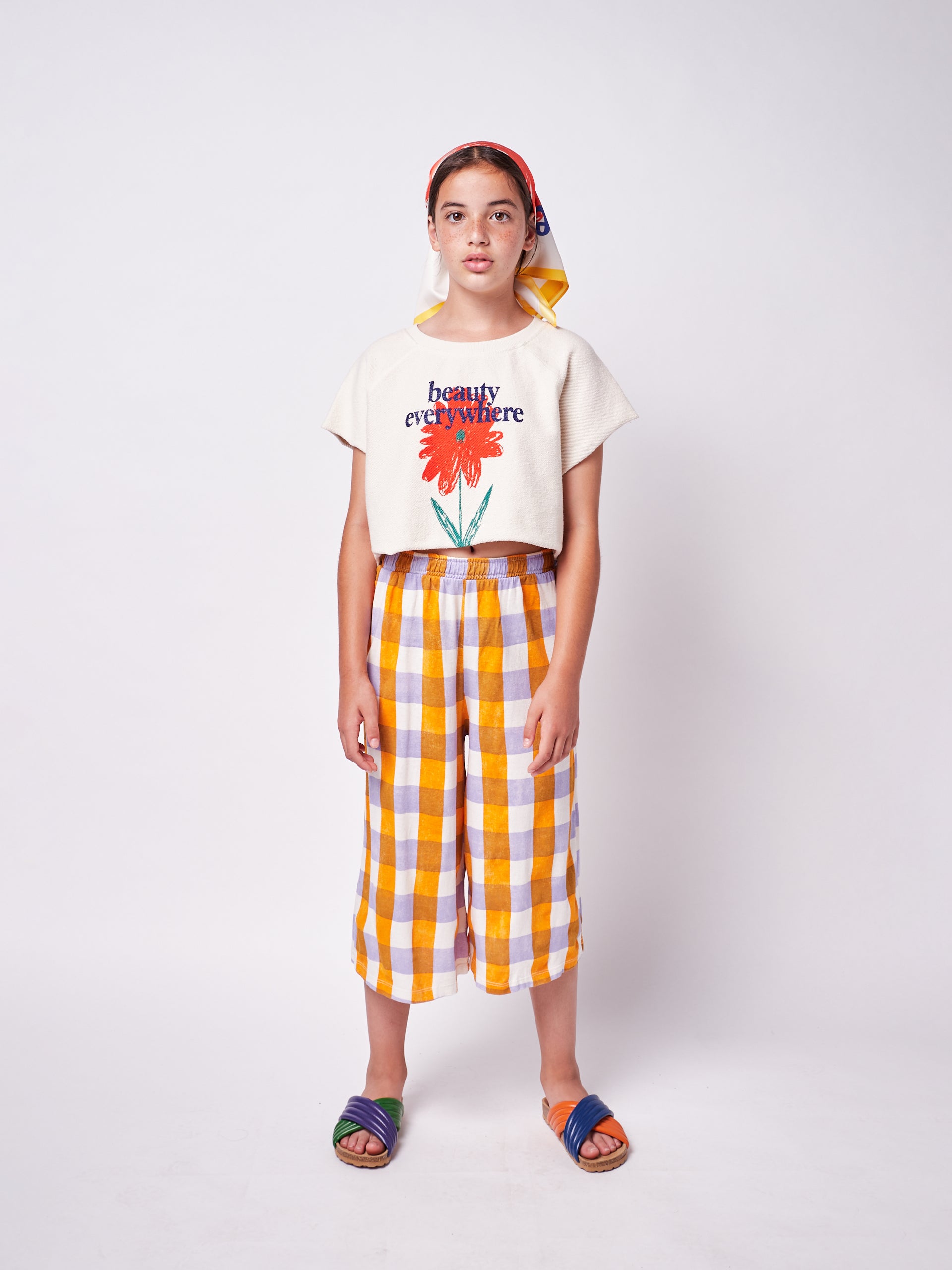 Bobo choses beauty everywhere petunia cropped sweatshirt