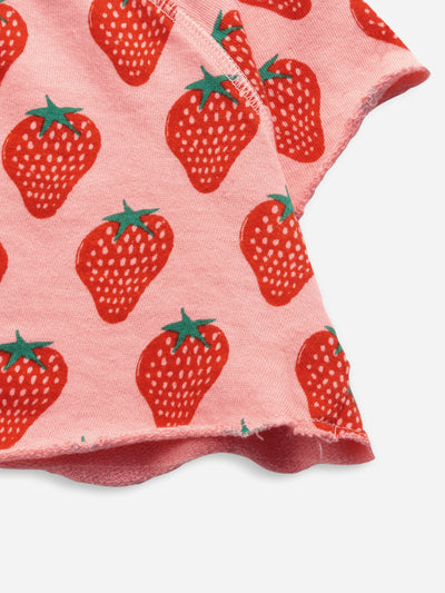 Bobo choses strawberry all over cropped sweatshirt