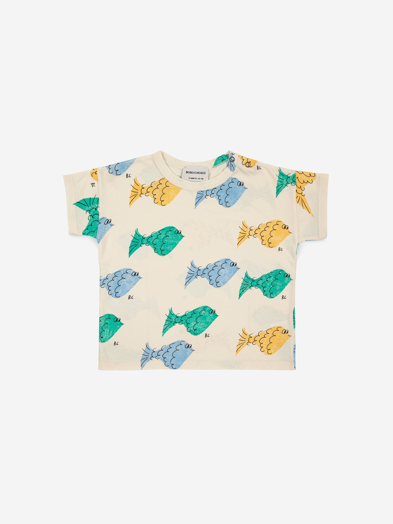 Bobo Choses Multicolour Fish all over baby T-Shirt