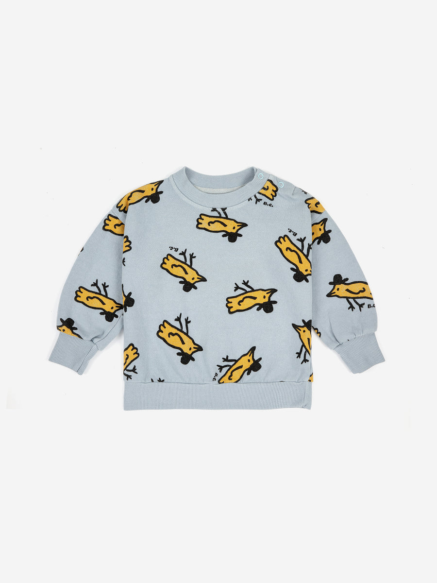 Bobo Choses Mr Birdie All Over Baby Sweatshirt
