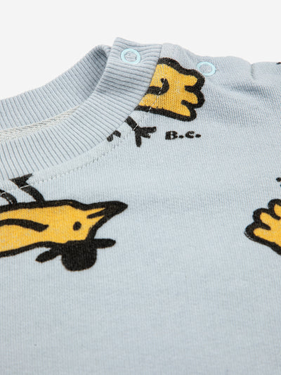 Bobo Choses Mr Birdie All Over Baby Sweatshirt