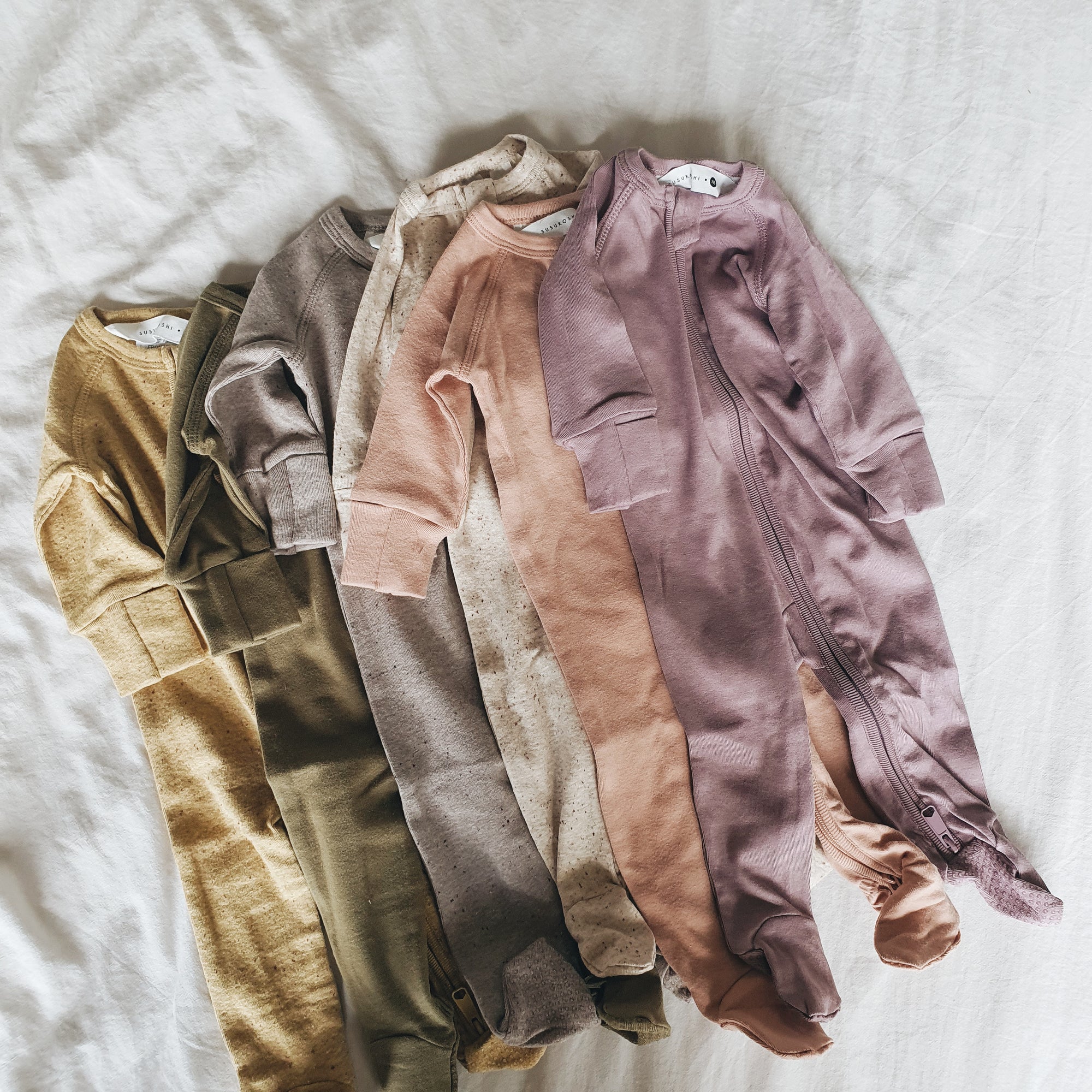 SUSUKOSHI Zipper Growsuit - Periwinkle