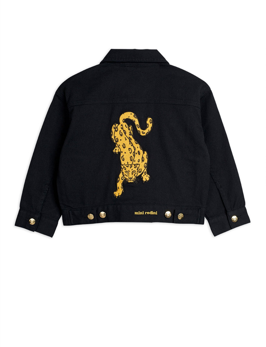 Mini Rodini Denim Twill Leopard Jacket
