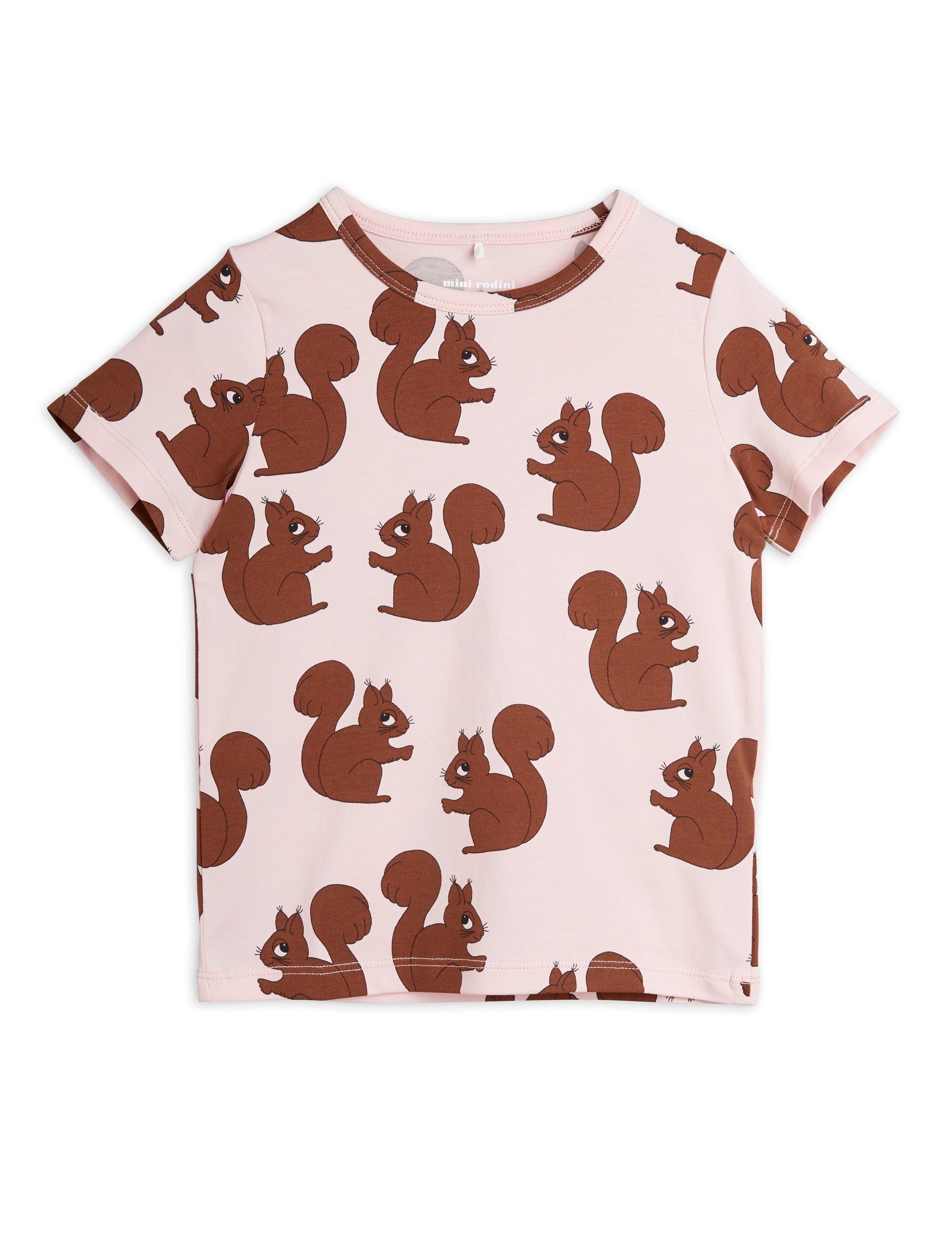 Mini Rodini Squirrel Tee Pink