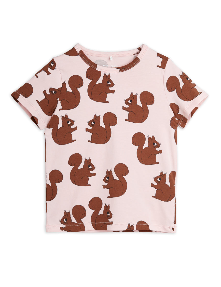 Mini Rodini Squirrel Tee Pink