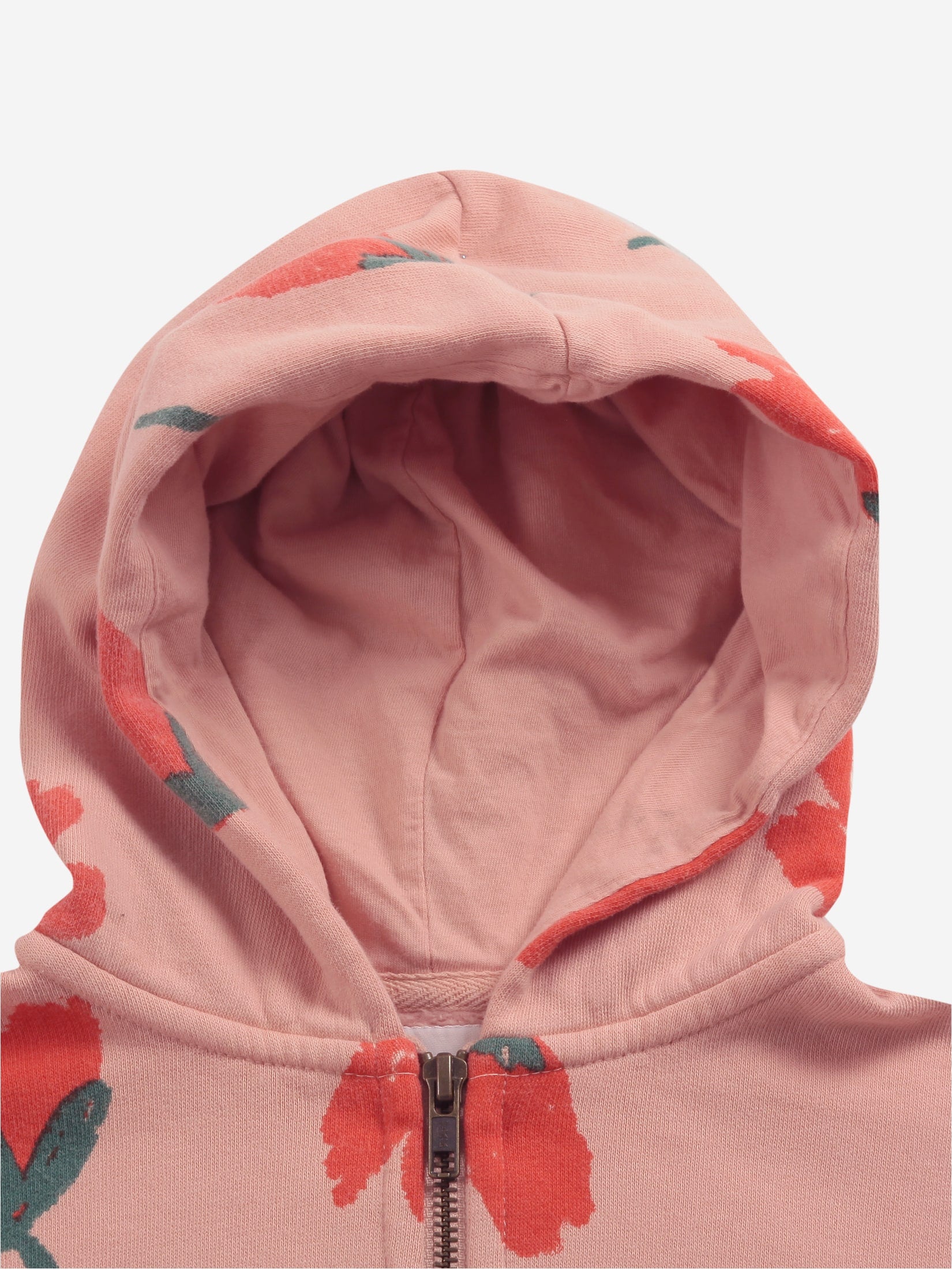 Bobo choses big flowers all over zipped hoodie