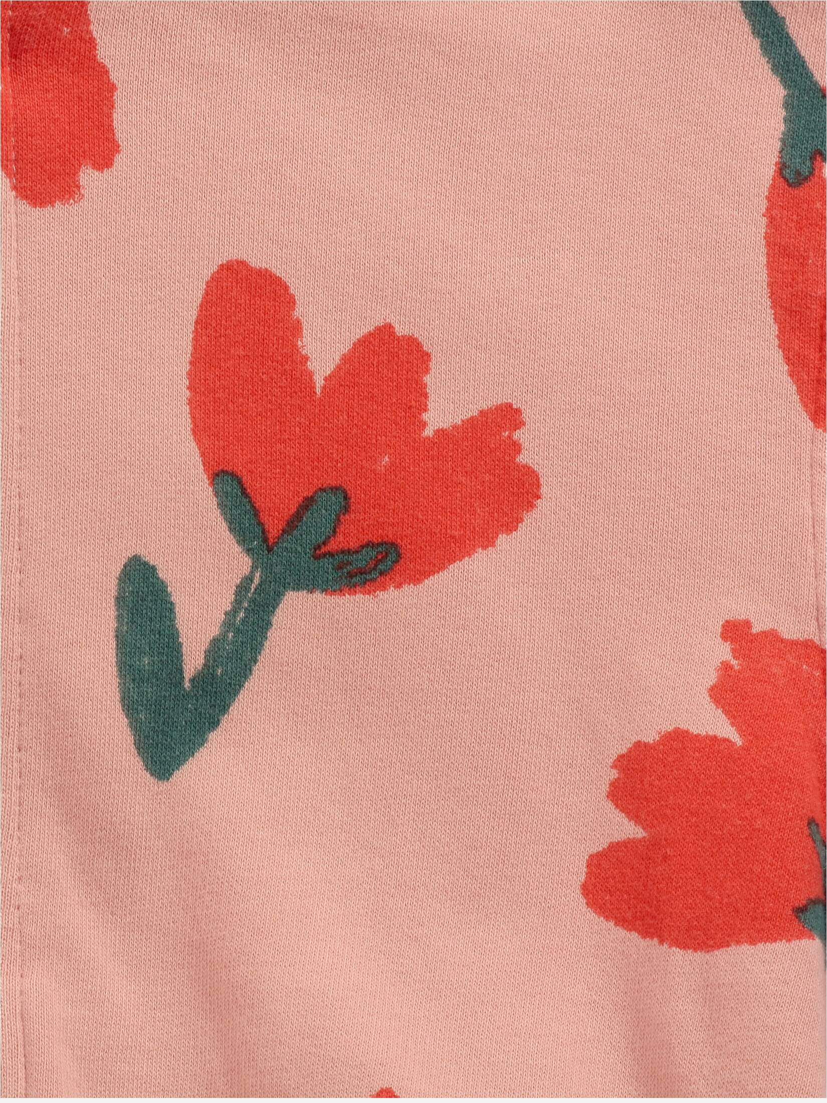 Bobo choses big flowers all over zipped hoodie