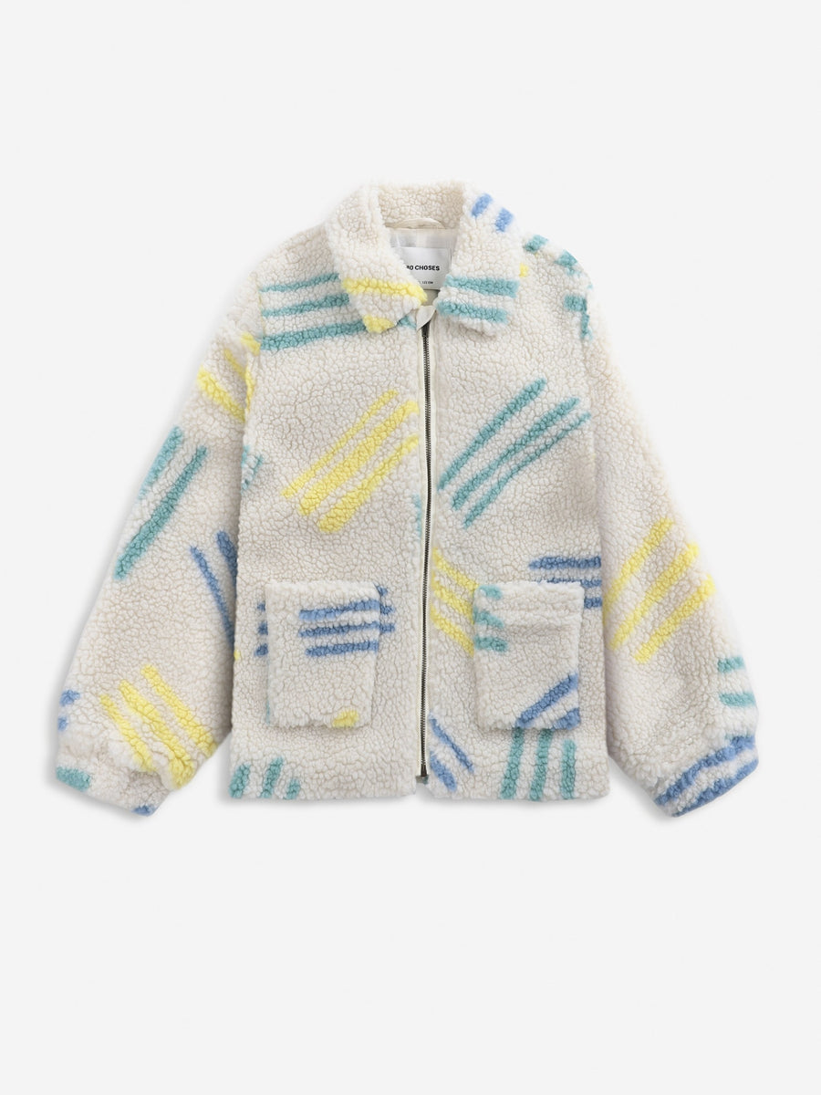 bobo choses scratch all over sherpa jacket