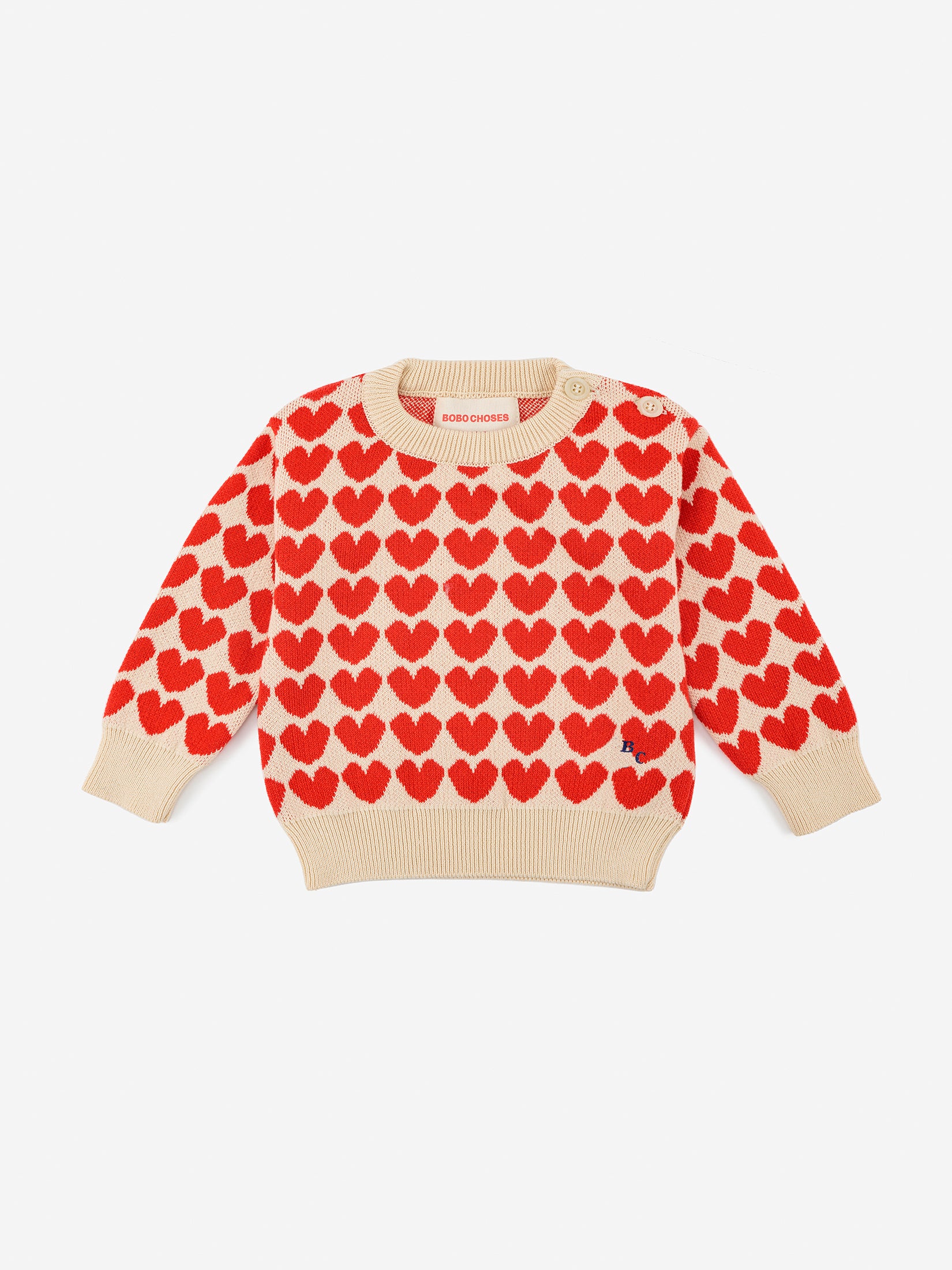 Bobo Choses Hearts Knit Jumper