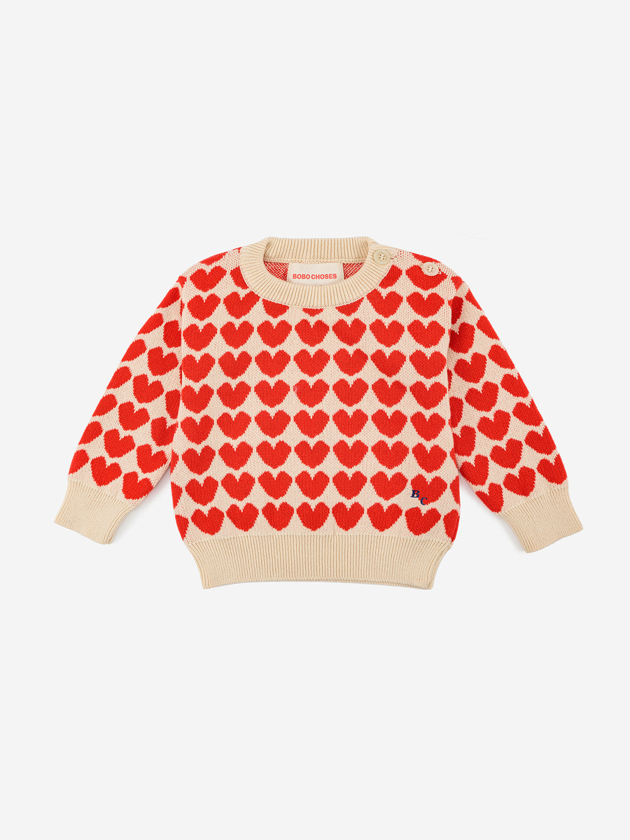 Bobo Choses Hearts Knit Jumper