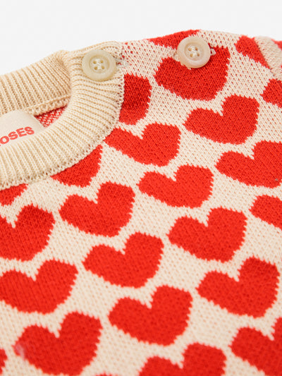 Bobo Choses Hearts Knit Jumper
