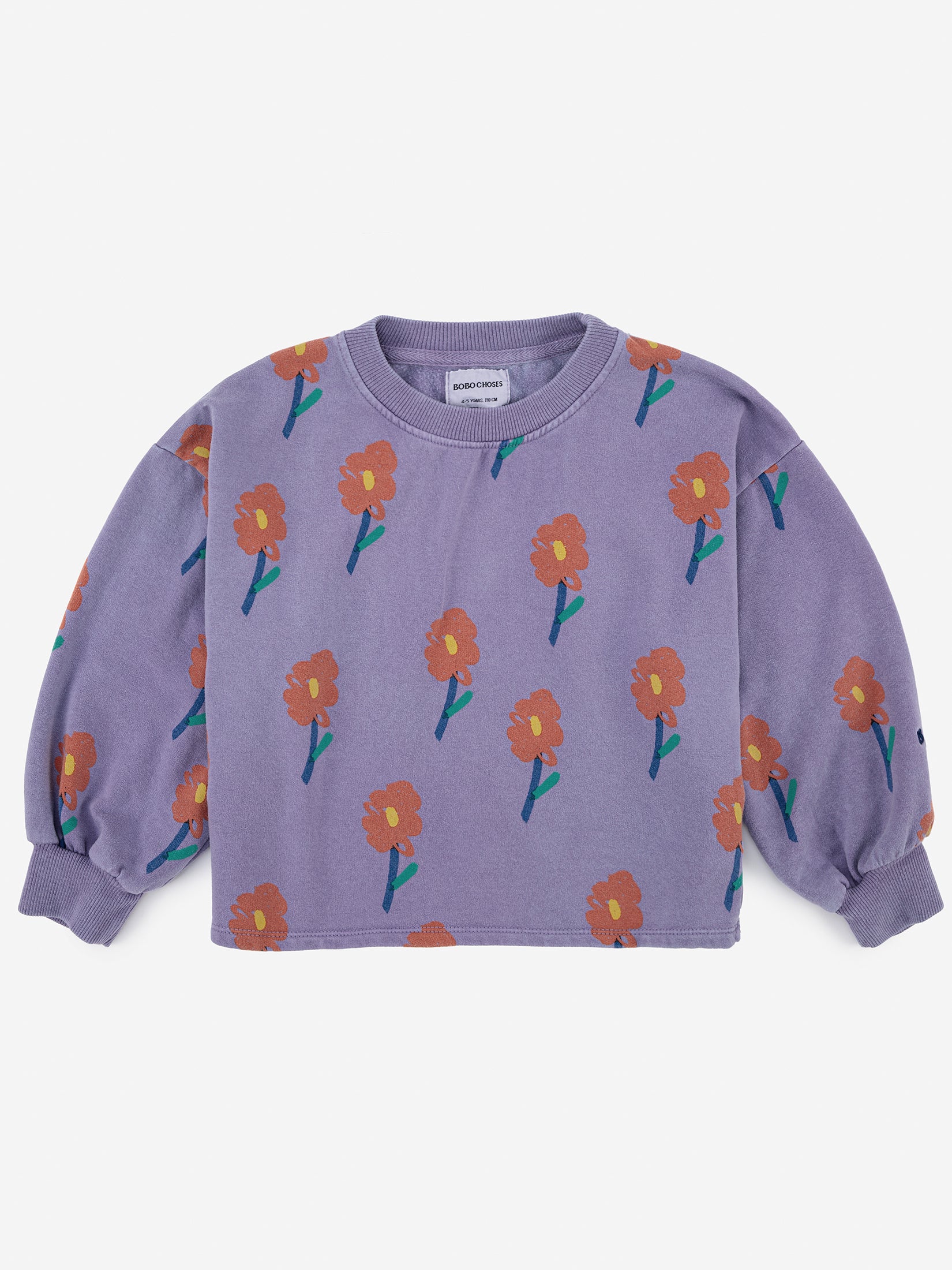 Bobo choses flowers all over cropped sweatshirt