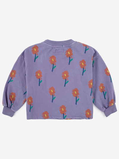 Bobo choses flowers all over cropped sweatshirt