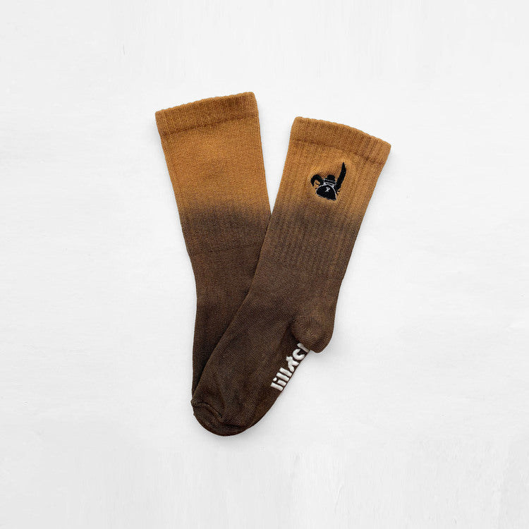 Lillster Brownie Dip Dye Sock