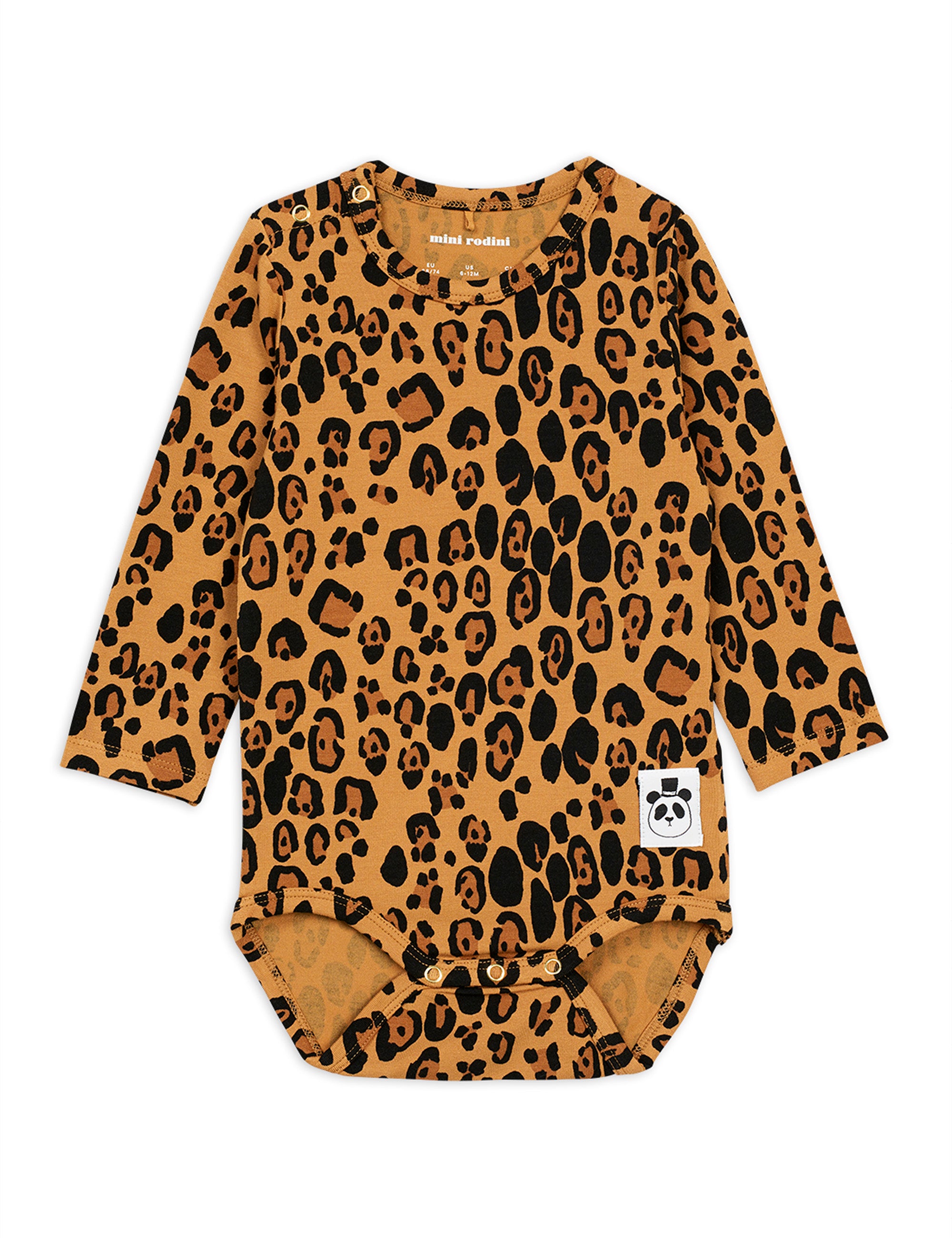 Mini rodini basic leopard long sleeve bodysuit