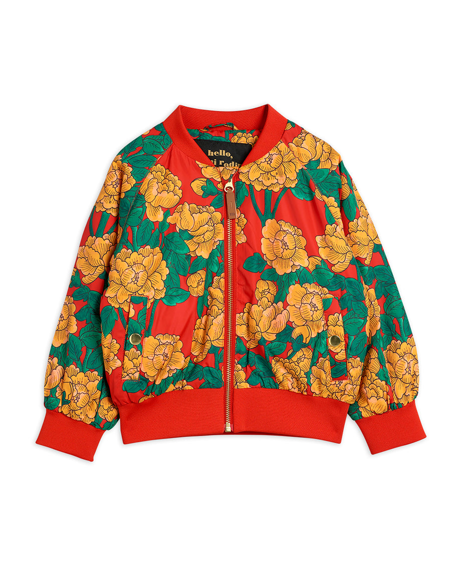 Mini Rodini Peonies Baseball Jacket