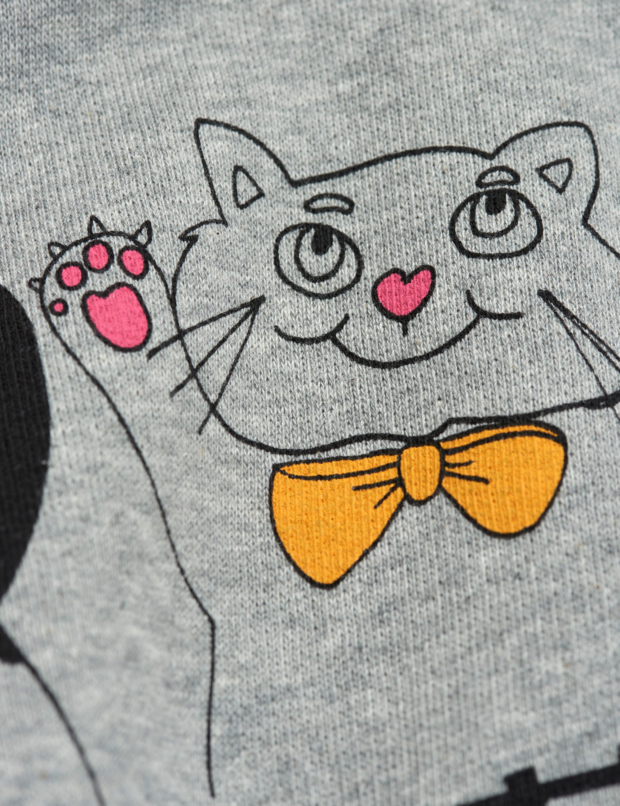 Mini Rodini Cat and Panda Sweatshirt Grey Melange MR