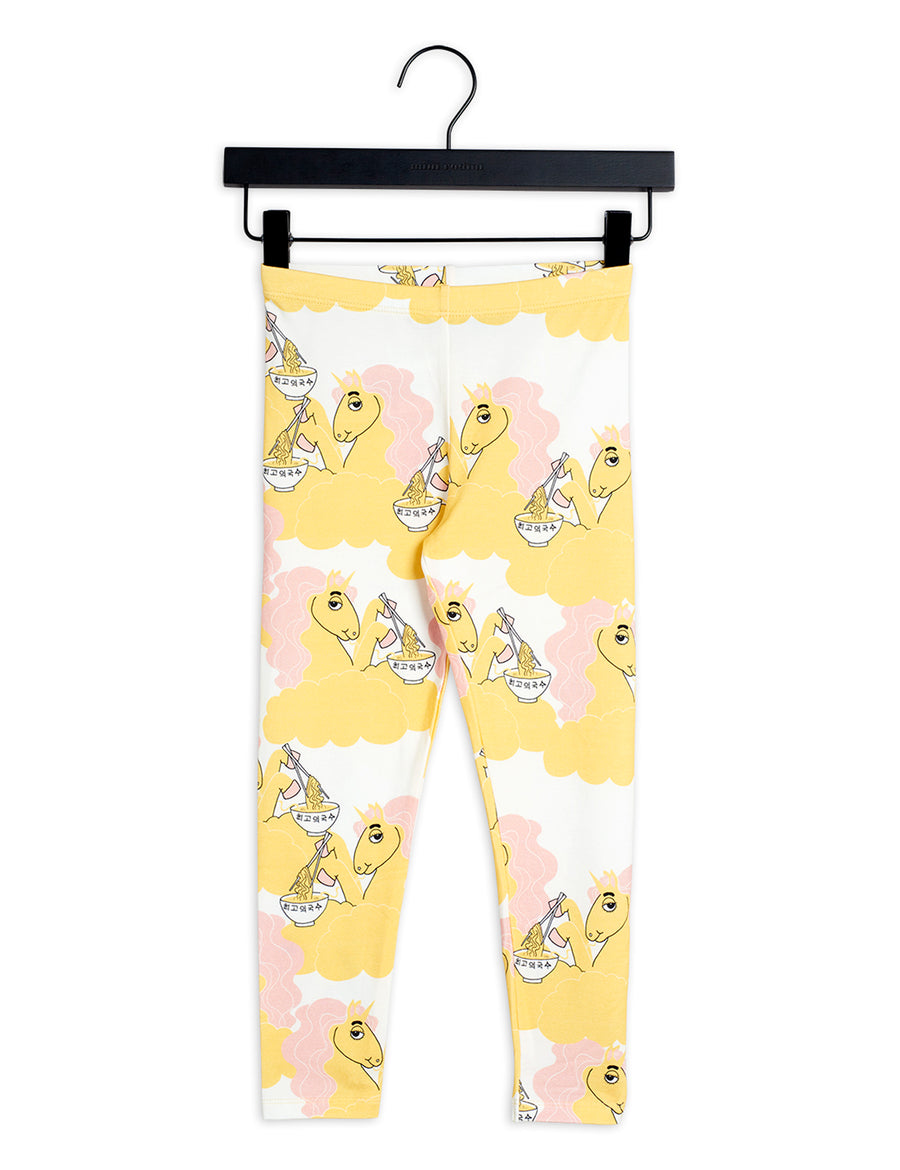 Mini Rodini Unicorn Noodles Leggings yellow TENCEL™