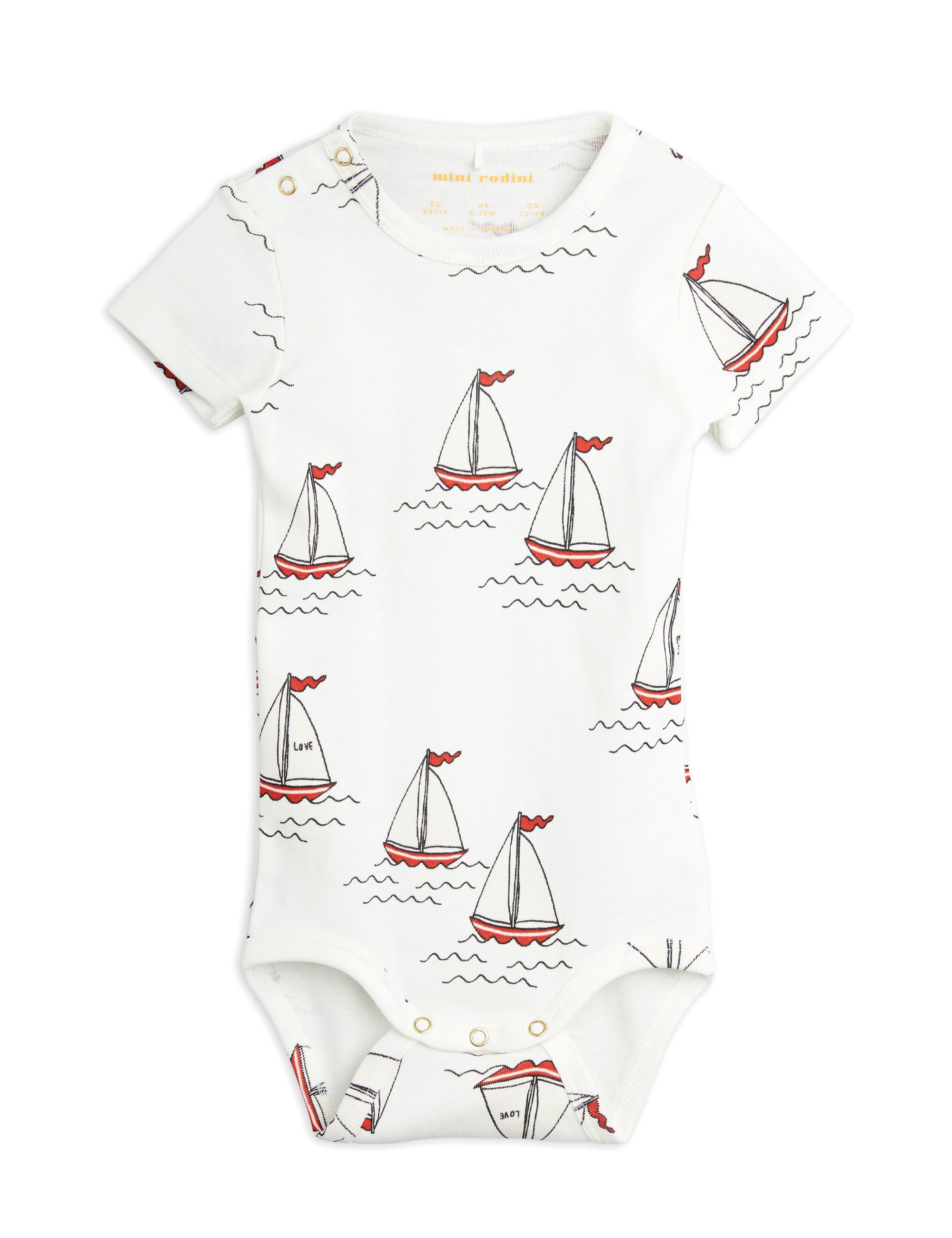 Mini Rodini Sailing boats Short Sleeve body