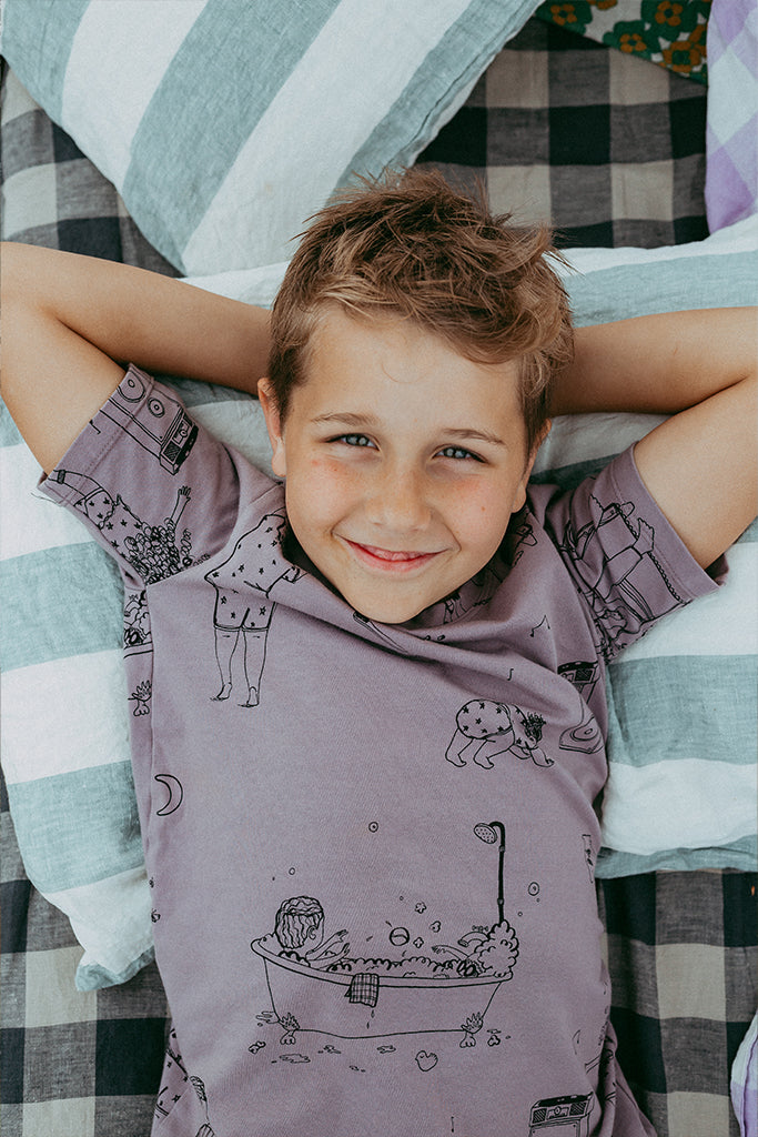 G.Nancy Lavender 'Bedtime' Shortie PJ SET