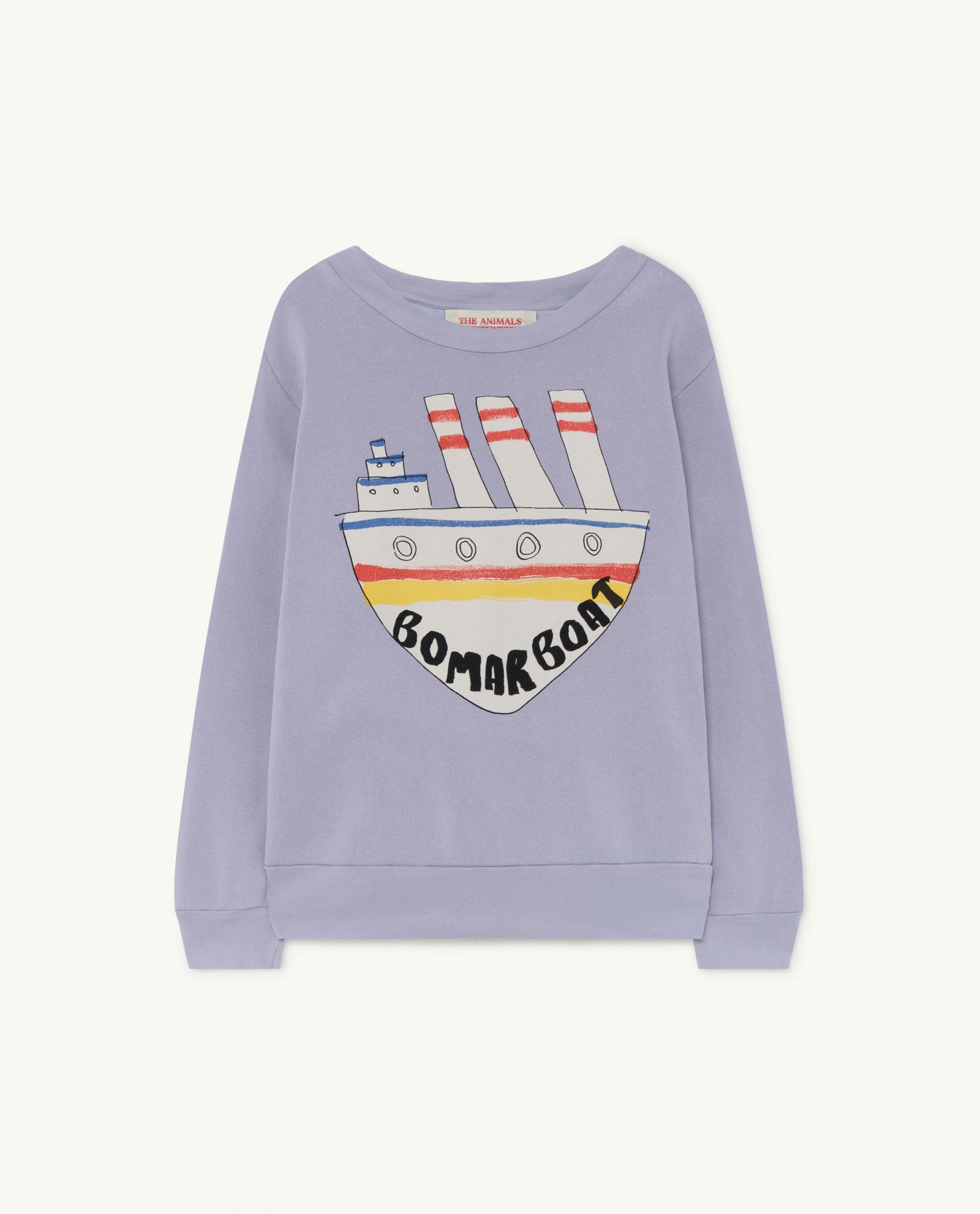 The Animal Observatory soft purple boat bear kids sweatshirt