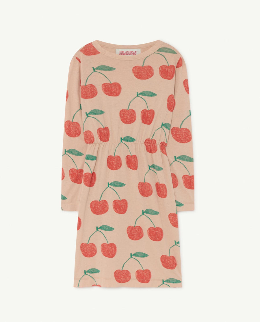 The Animals Observatory soft pink cherries crab dress