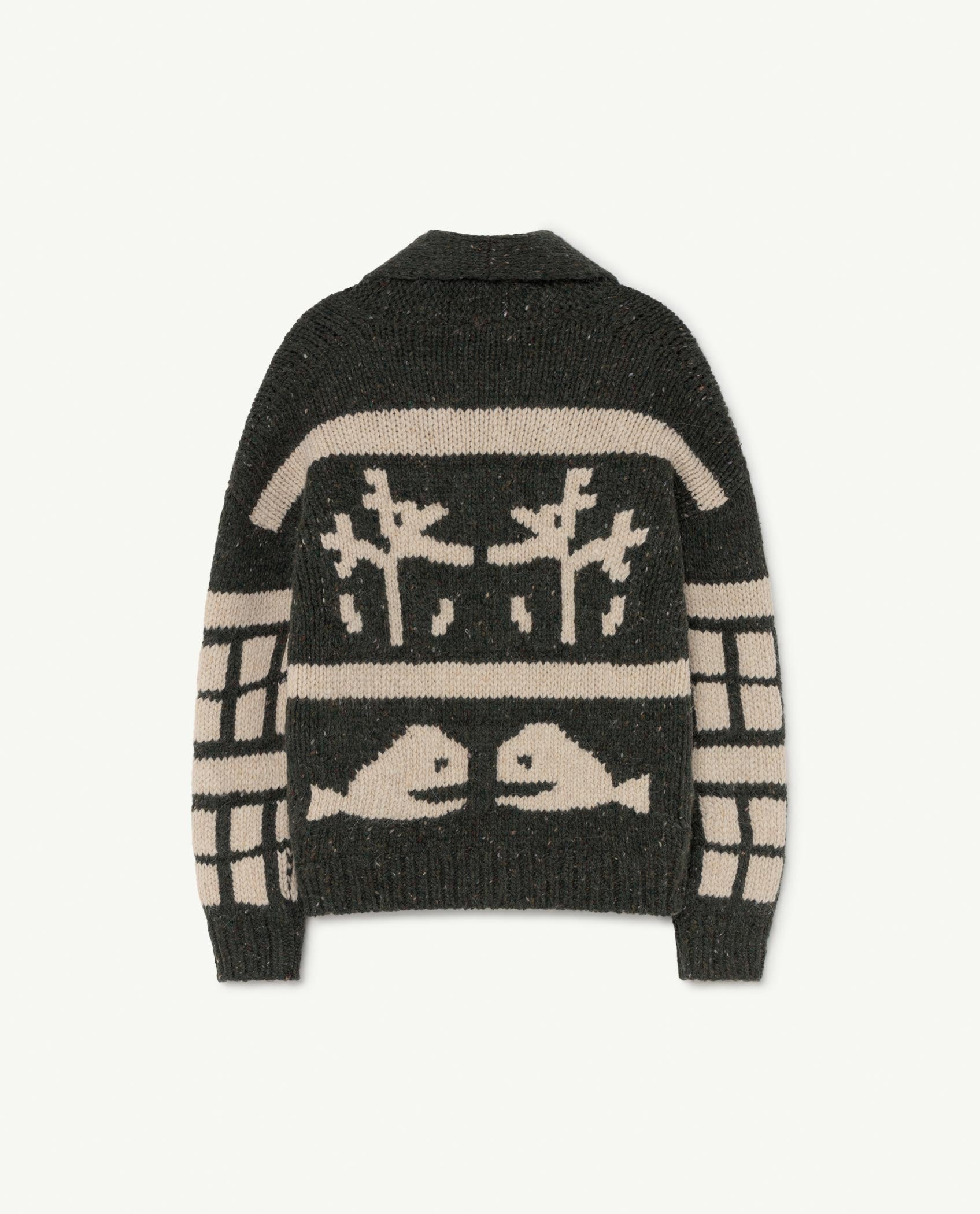 The Animals Observatory green raven kids cardigan