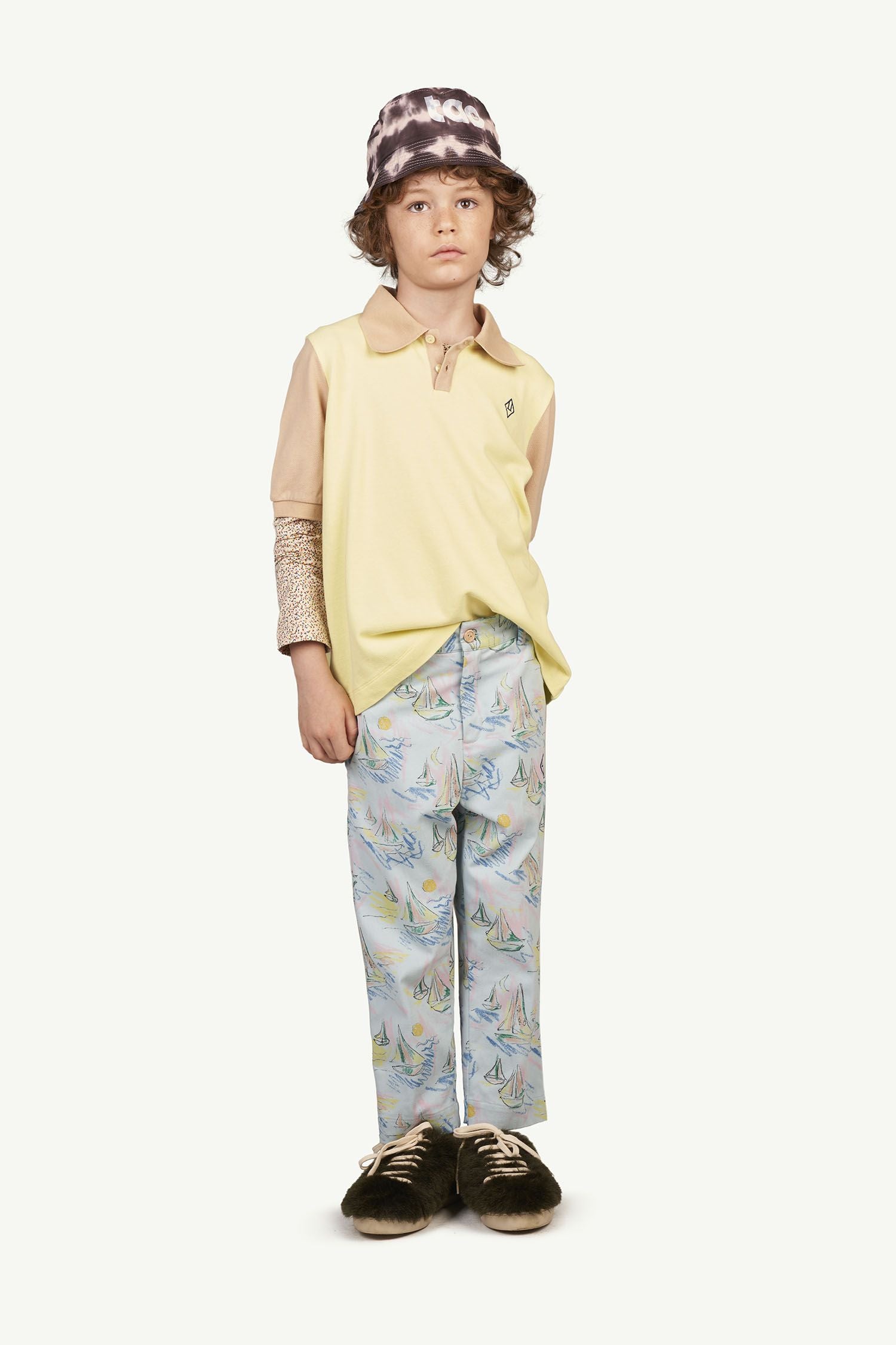 The Animals Observatory blue soft blue boats camel kids trousers