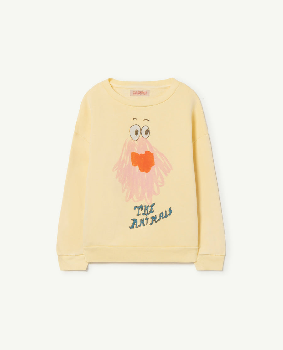 The Animals Observatory OverSized BEAR KIDS+ SWEATSHIRT yellow monster