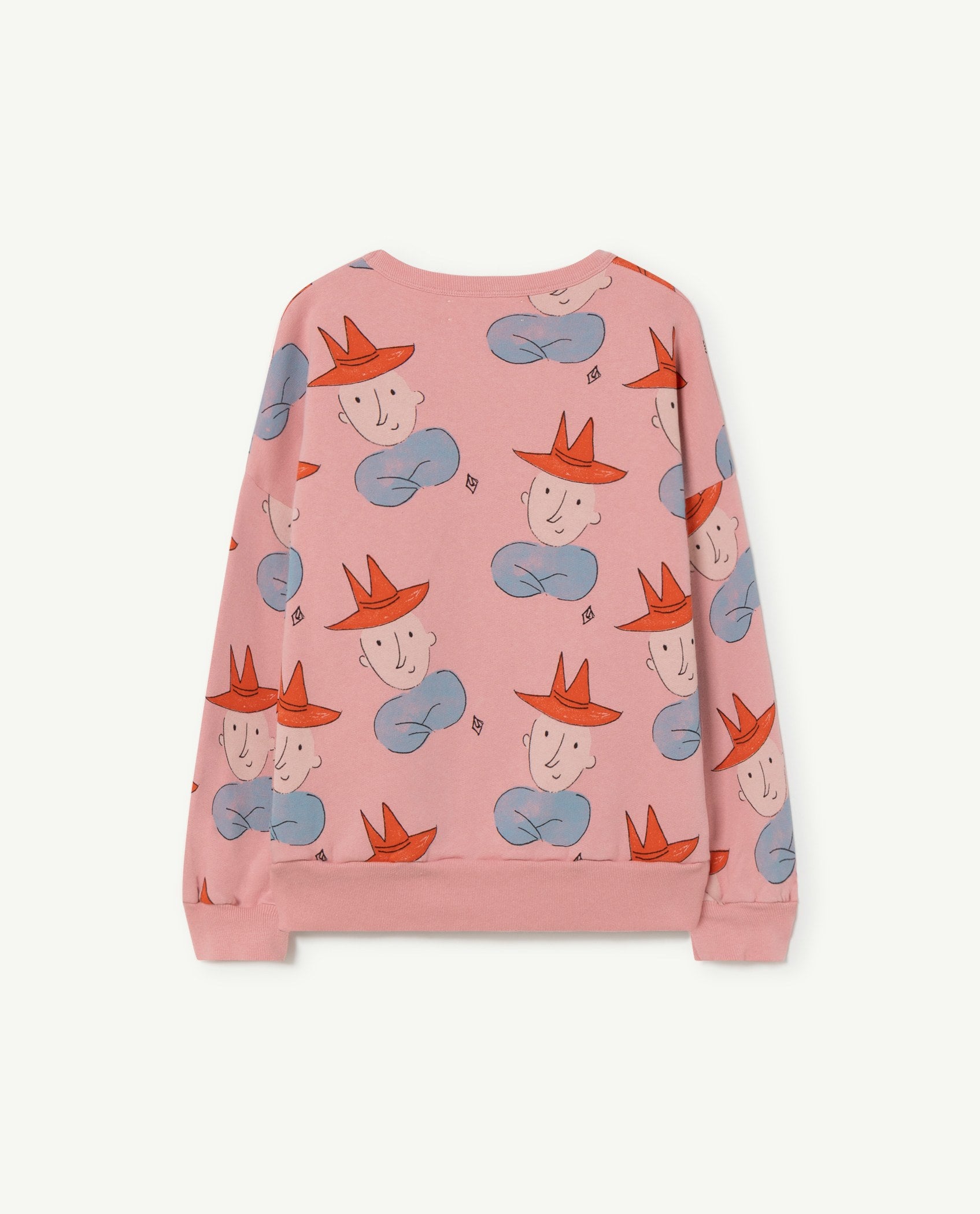 The Animals Observatory OverSized BEAR KIDS+ SWEATSHIRT pink hat man
