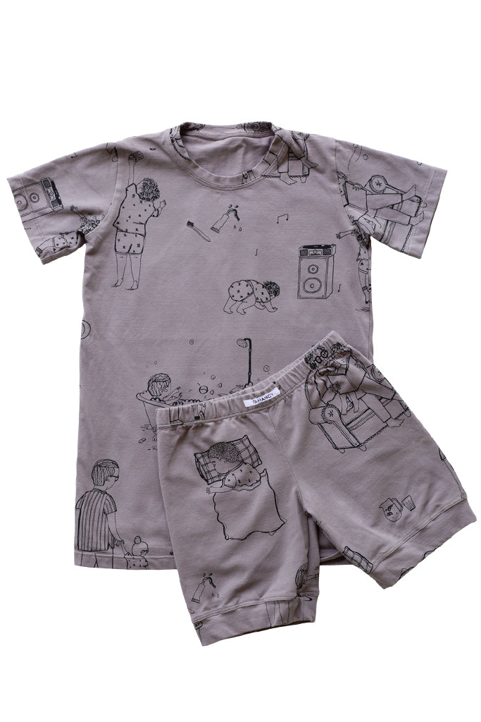 G.Nancy Lavender 'Bedtime' Shortie PJ SET