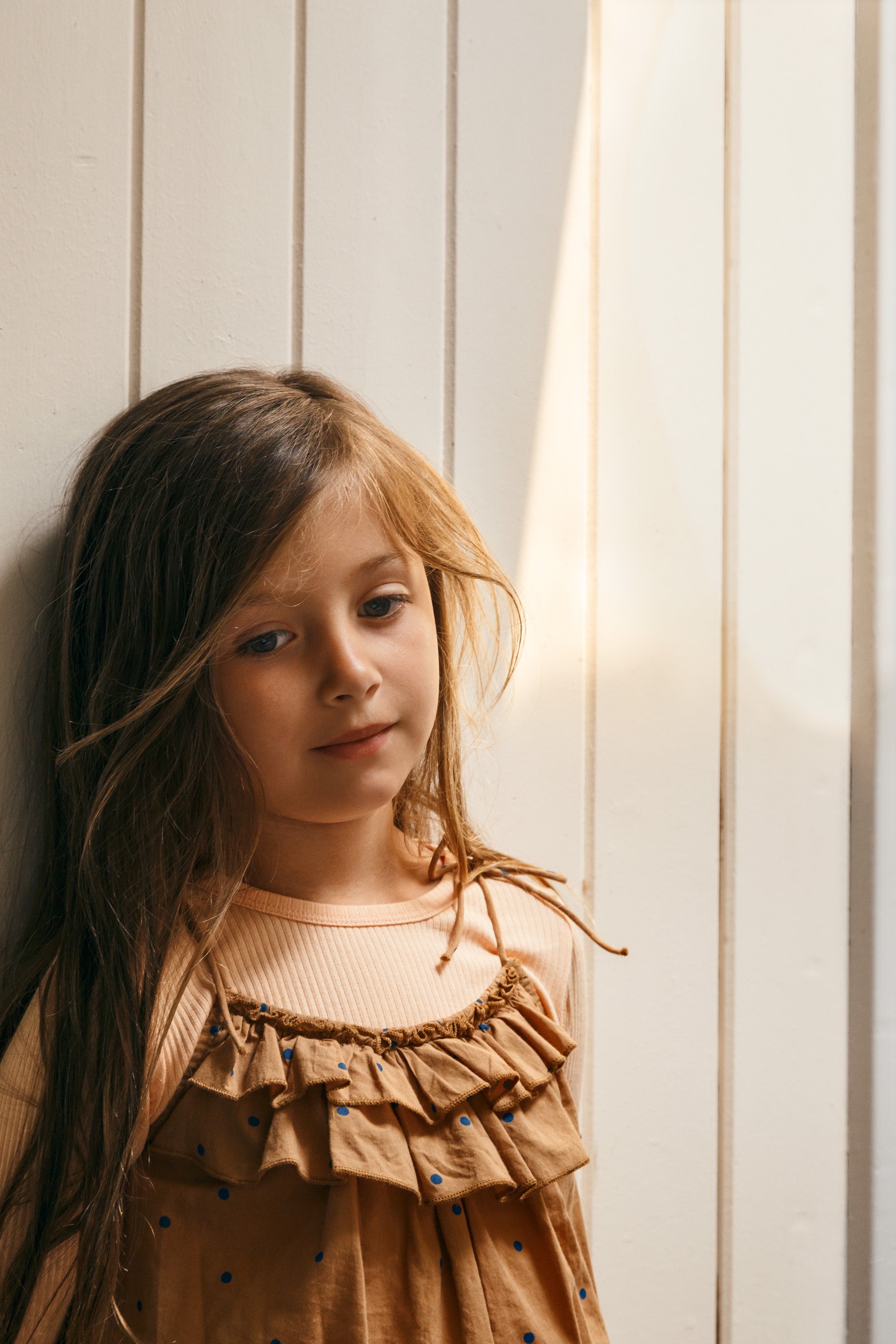 Marmar Copenhagen Trill Light Cotton Caramel Dot Swing top