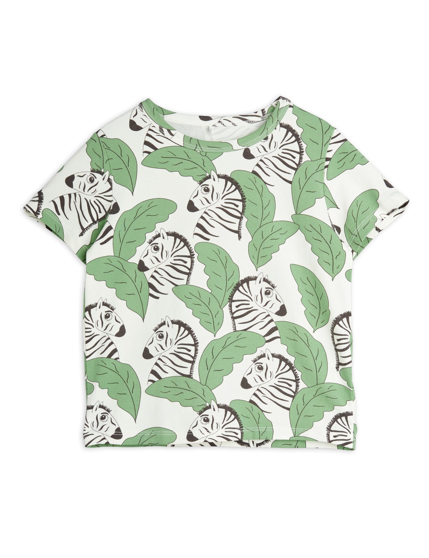 Mini Rodini zebras aop Green Tee