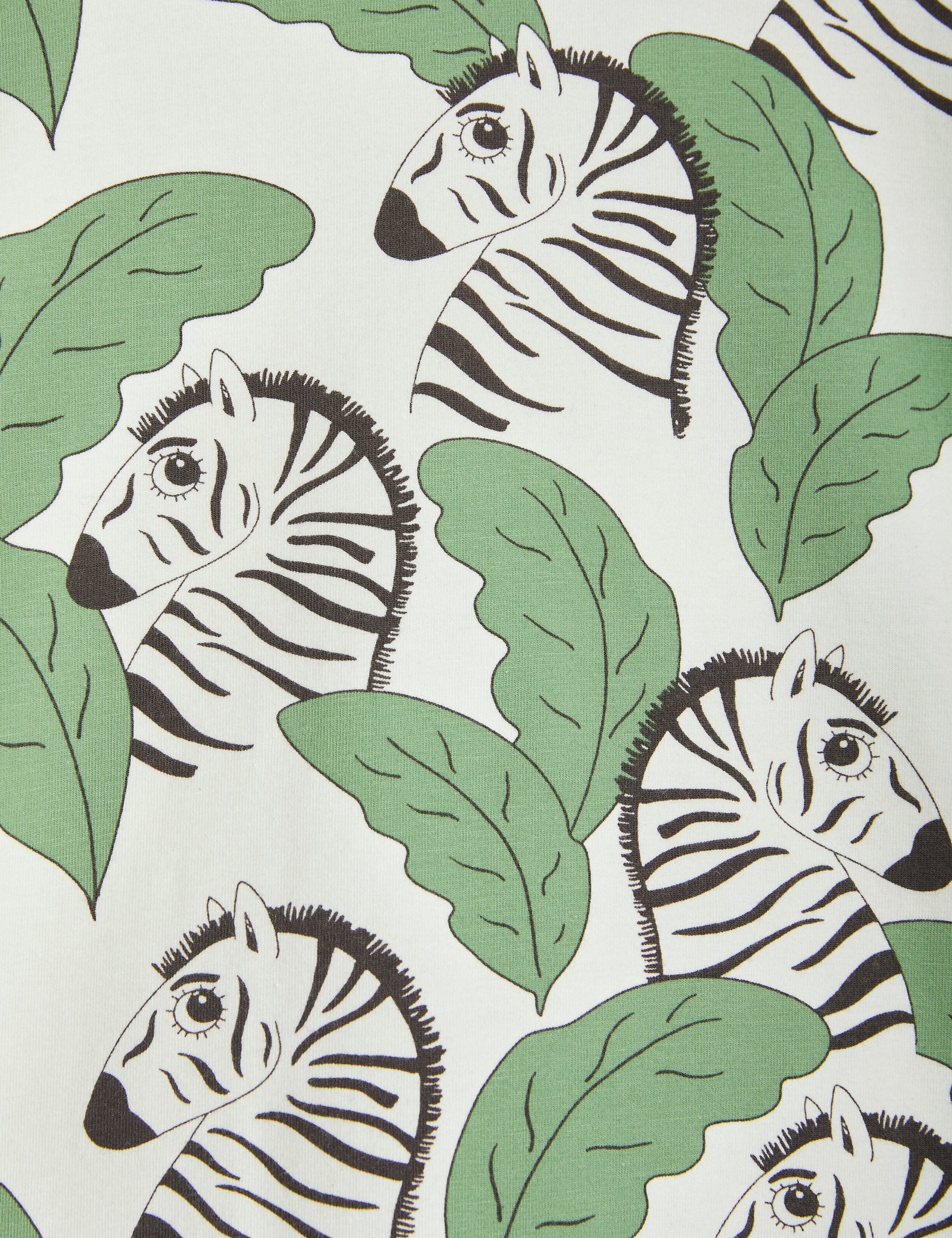 Mini Rodini zebras aop Green Tee